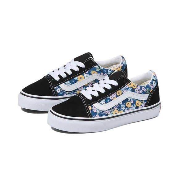 Vans Skate Shoes Floral Canvas Black Suede - Picture 11 of 11